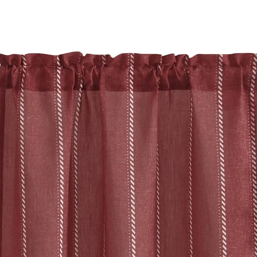 Slanted Line Dot Stripe Rod Pocket Kitchen Curtains - Jinchan Home