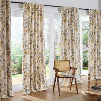 
                    
                      Leaf Pattern Linen-Blend 3-in-1 Curtains - Jinchan Home
                    
                  