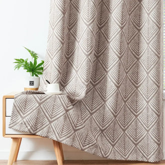 
                    
                      Geometric Leaf Pattern Curtains - Jinchan Home
                    
                  