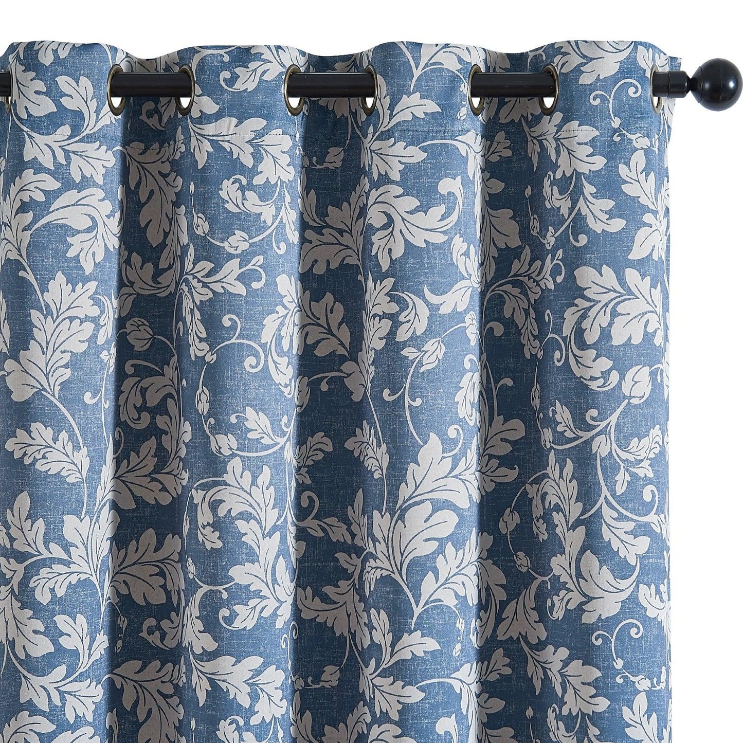 Acanthus Leaf Linen Blend Curtains - Jinchan Home