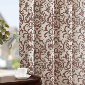 
                    
                      Baroque Damask Linen-Blend Grommet Curtains - Jinchan Home
                    
                  