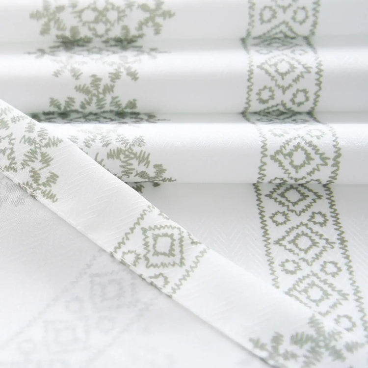 Boho Scroll & Diamond Shower Curtain - Jinchan Home