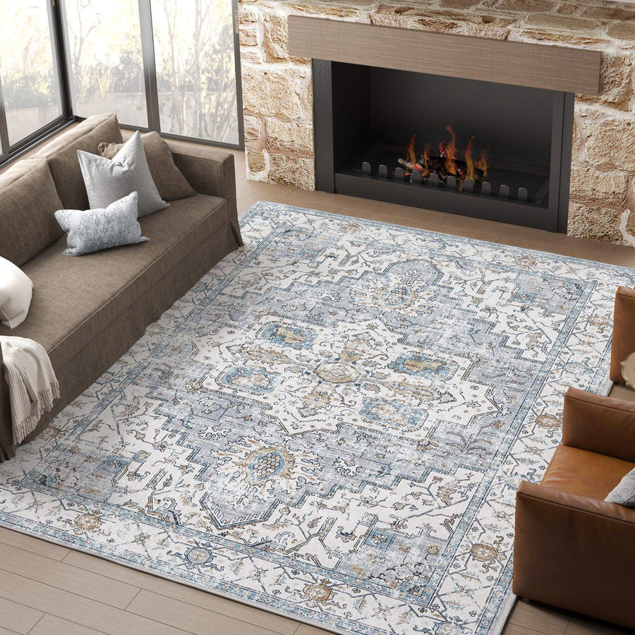 Vintage Persian Medallion Rug - Jinchan Home