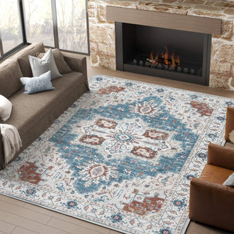 
                    
                      Vintage Persian-Style Distressed Area Rug - Jinchan Home
                    
                  
