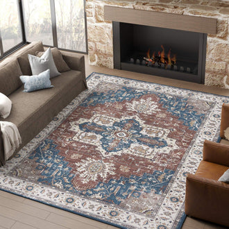 
                    
                      Vintage Persian-Style Distressed Area Rug - Jinchan Home
                    
                  