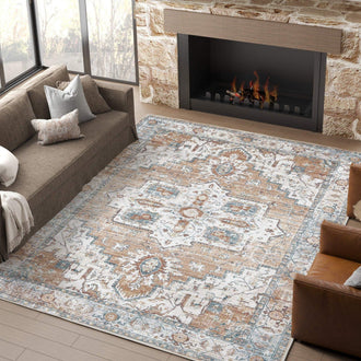 
                    
                      Vintage Persian-Style Distressed Area Rug - Jinchan Home
                    
                  