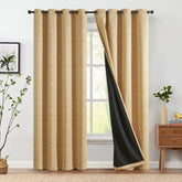 Dark-Toned Boho Geometric Grommet Curtains - Jinchan Home