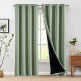 Dark-Toned Boho Geometric Grommet Curtains - Jinchan Home
