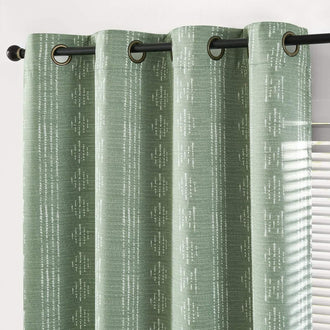
                    
                      Dark-Toned Boho Geometric Grommet Curtains - Jinchan Home
                    
                  