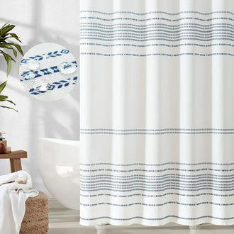 
                    
                      Boho Geometric Striped Shower Curtain - Jinchan Home
                    
                  