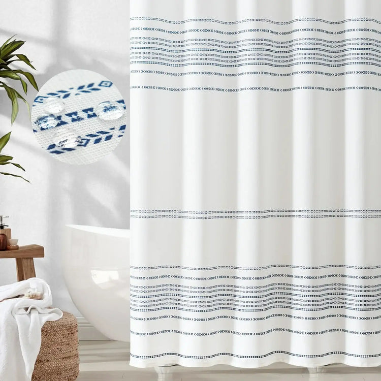 Boho Geometric Striped Shower Curtain - Jinchan Home