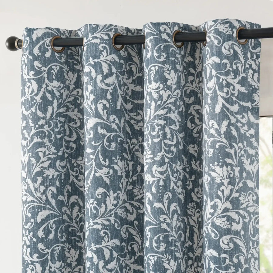 Vintage Scroll Pattern Curtains - Jinchan Home