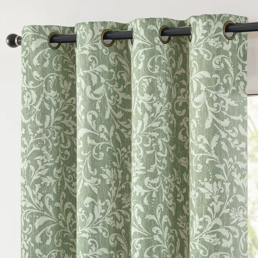 Vintage Scroll Pattern Curtains - Jinchan Home