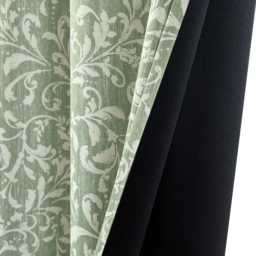 Vintage Scroll Pattern Curtains - Jinchan Home