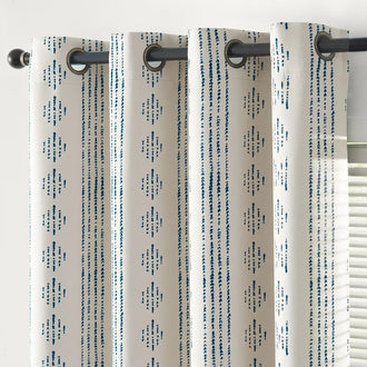 
                    
                      Light-Toned Boho Vertical-Stripe Geometric Grommet Curtains - Jinchan Home
                    
                  