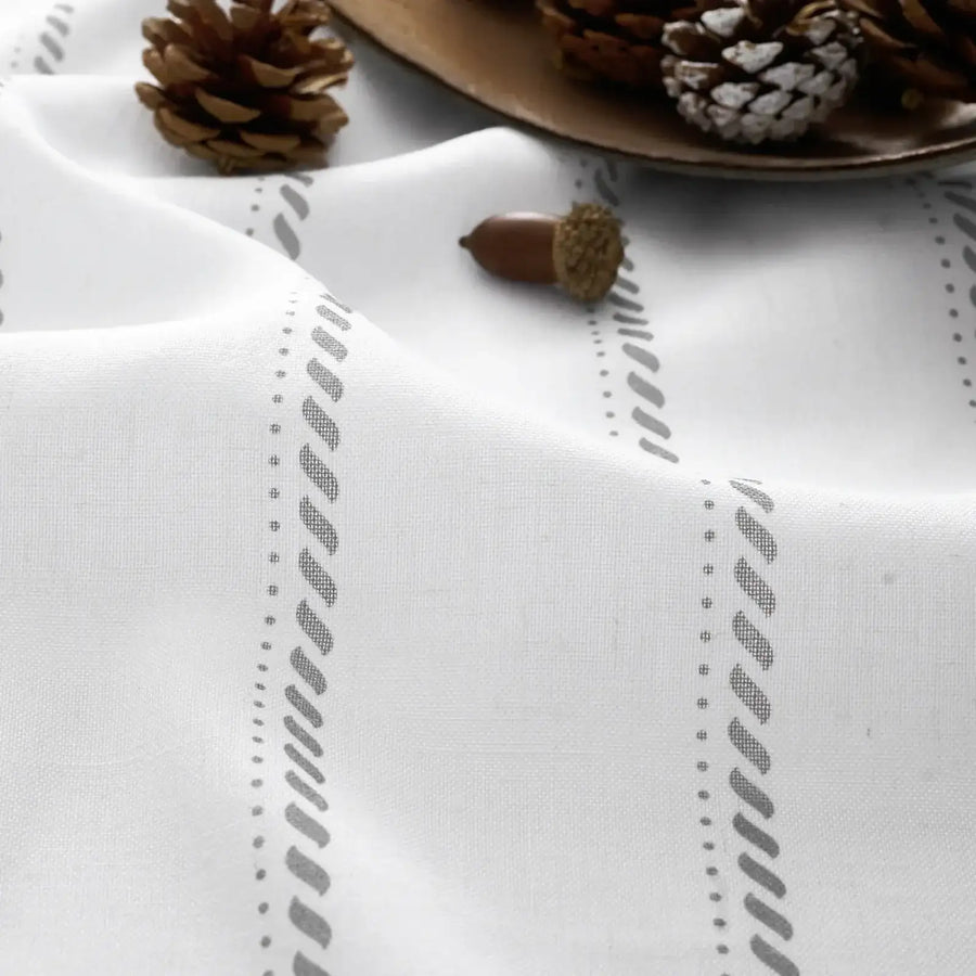 Linen Striped Kitchen Curtains - Jinchan Home