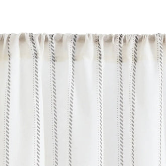Linen Striped Kitchen Curtains - Jinchan Home