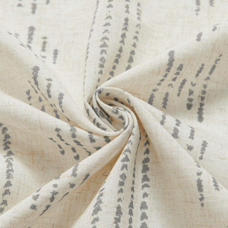 Boho Linen Rod Pocket Kitchen Curtains - Jinchan Home