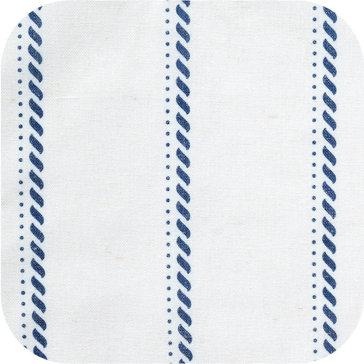 Linen Striped Kitchen Curtains - Jinchan Home