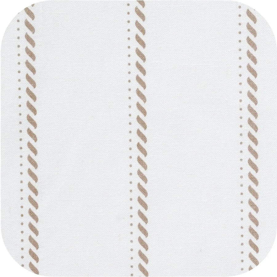 Linen Striped Kitchen Curtains - Jinchan Home