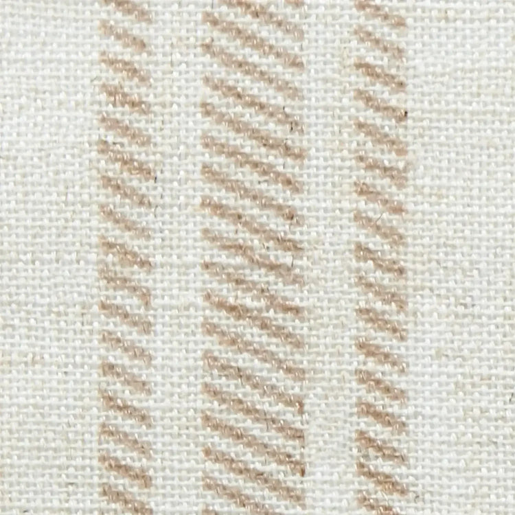 Twill Striped Linen Blend Rod Pocket Kitchen Curtains - Jinchan Home