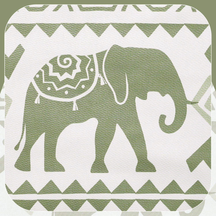 Tropical Elephant & Palm Shower Curtain - Jinchan Home