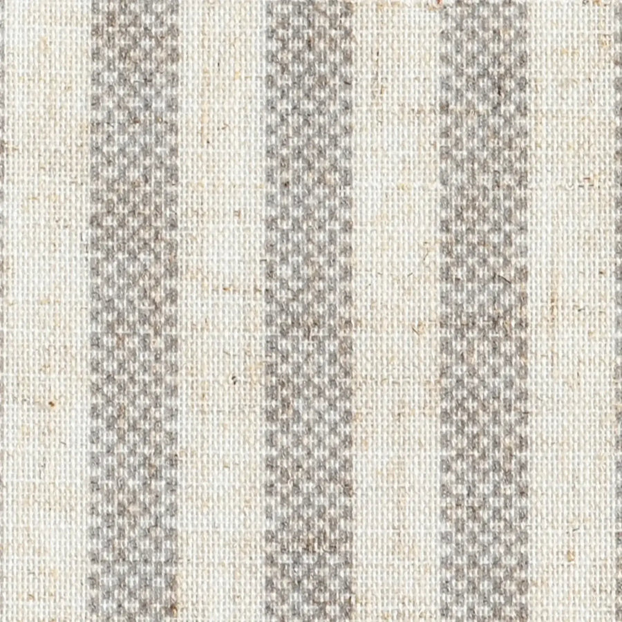 Striped Tab Top Linen Kitchen Curtains - Jinchan Home