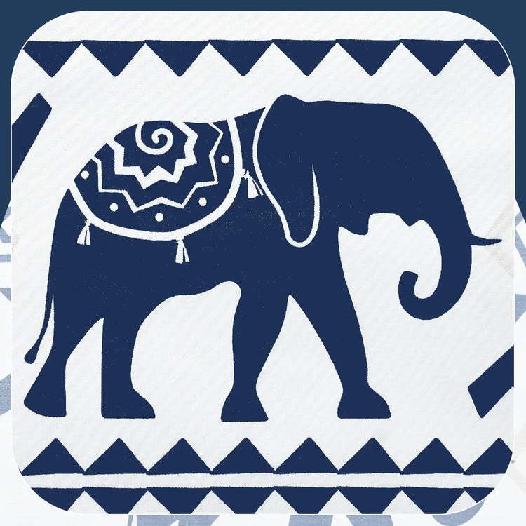 Tropical Elephant & Palm Shower Curtain - Jinchan Home