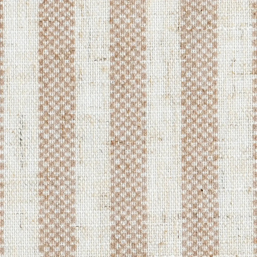 Striped Tab Top Linen Kitchen Curtains - Jinchan Home