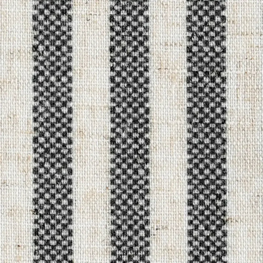 Tie Top Striped Linen Kitchen Curtains - Jinchan Home