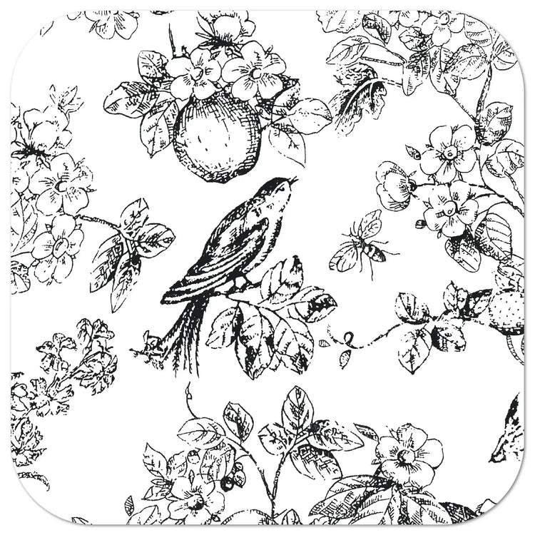 Hand-Drawn Floral Bird Shower Curtain - Jinchan Home