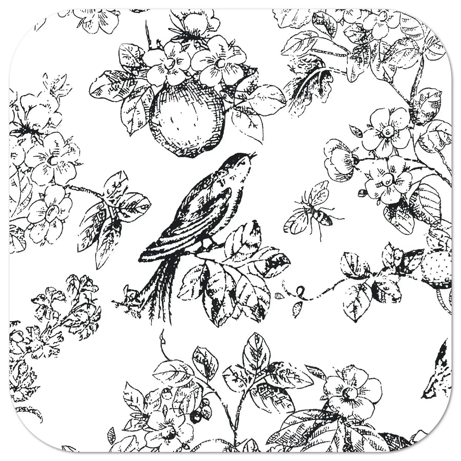 Hand-Drawn Floral Bird Shower Curtain - Jinchan Home