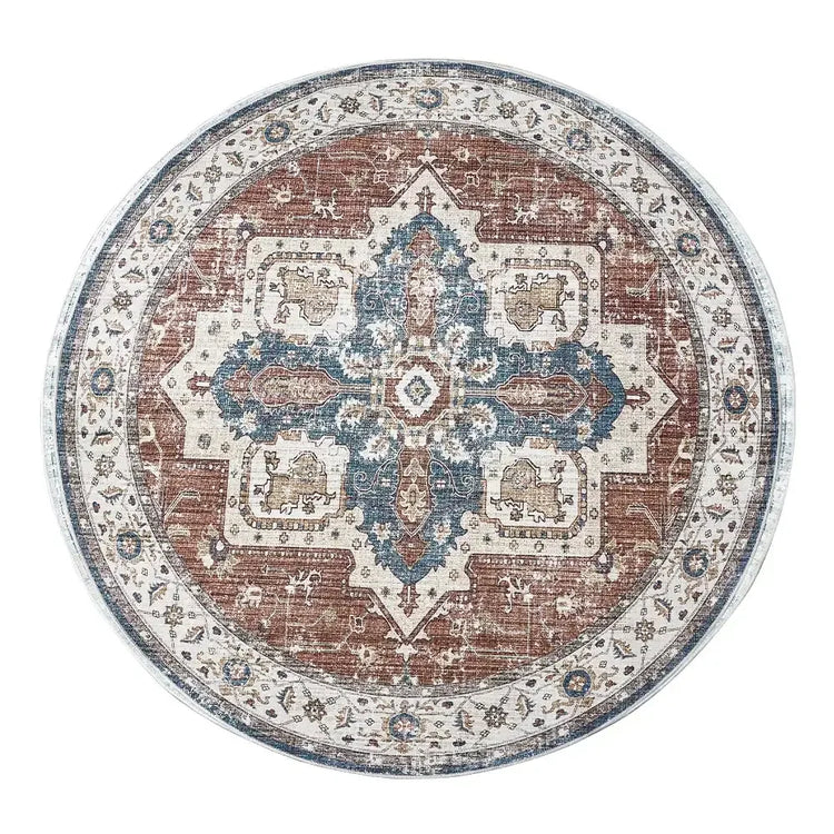 Vintage Persian-Style Distressed Area Rug - Jinchan Home