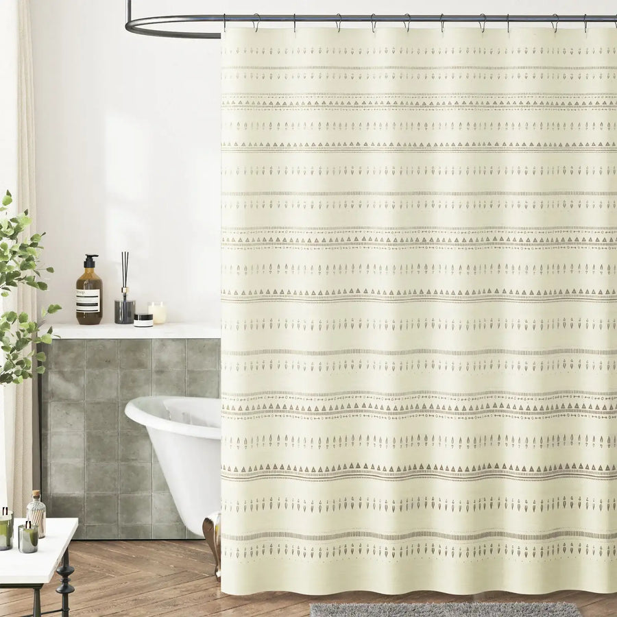Tribal Geometric Striped Shower Curtain - Jinchan Home