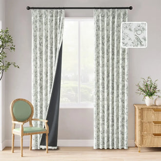 
                    
                      Botanical Birds Jouy Curtains - Jinchan Home
                    
                  