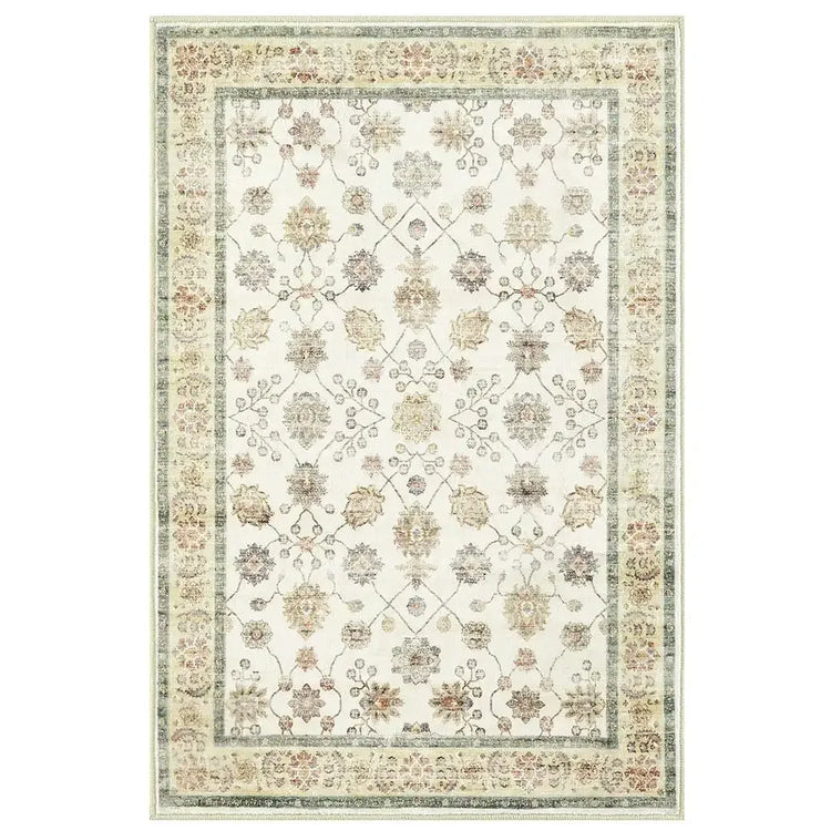 Vintage Floral Medallion Area Rug - Jinchan Home