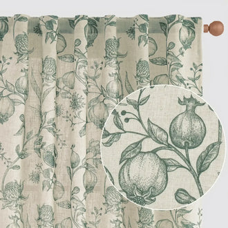 
                    
                      Vintage Pomegranate Botanical Curtains - Jinchan Home
                    
                  