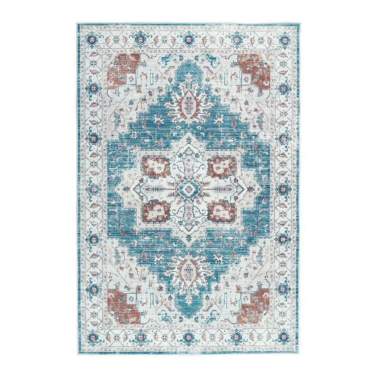 Vintage Persian-Style Distressed Area Rug - Jinchan Home