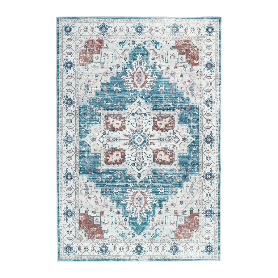 Vintage Persian-Style Distressed Area Rug - Jinchan Home