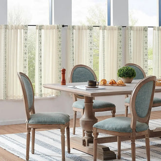 
                    
                      Floral Embroidered Linen Blend Kitchen Curtains - Jinchan Home
                    
                  