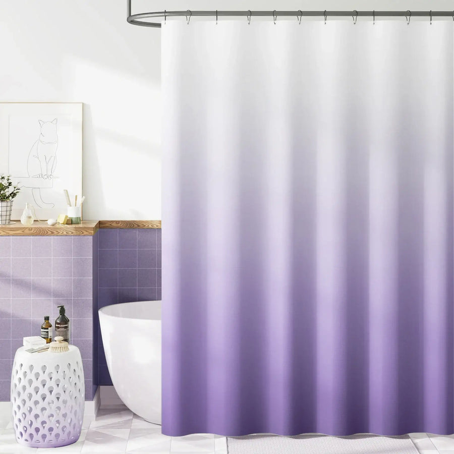 Smooth Gradient Tone Shower Curtain - Jinchan Home