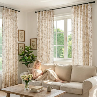 
                    
                      Amelie Floral Linen Blend Curtains - Jinchan Home
                    
                  
