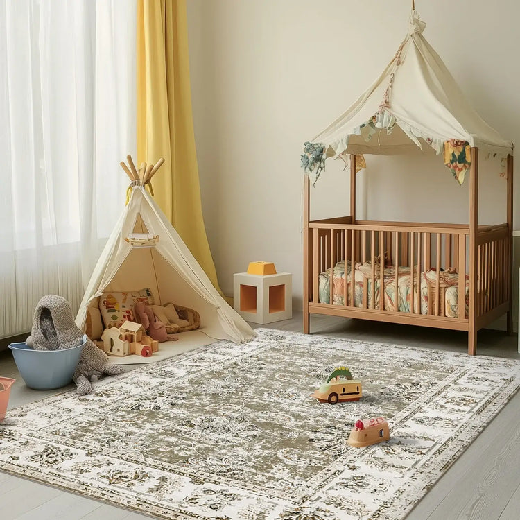 Vintage Medallion Floral Rug - Jinchan Home