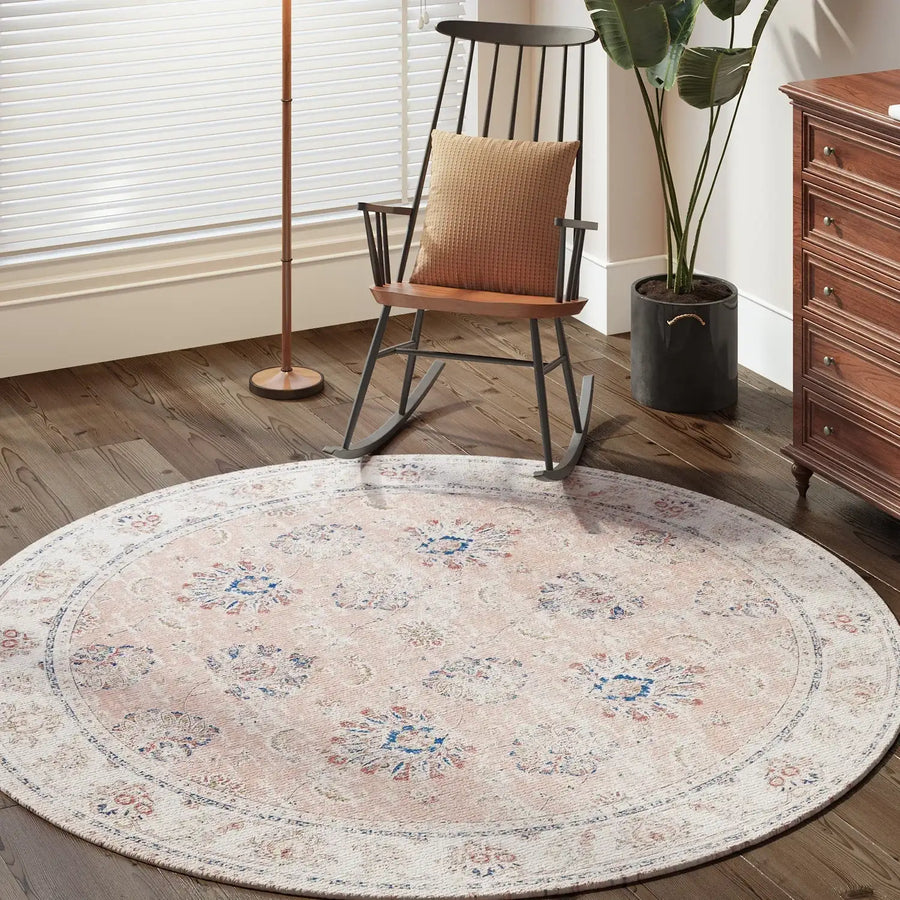 Vintage Medallion Floral Rug - Jinchan Home