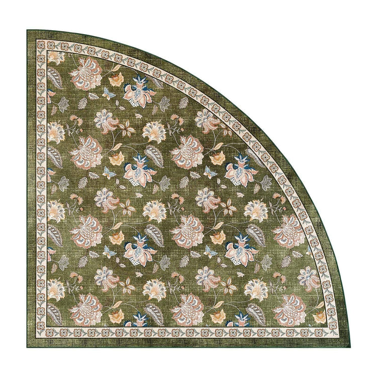 Vintage Floral Butterfly Botanical Area Rug - Jinchan Home
