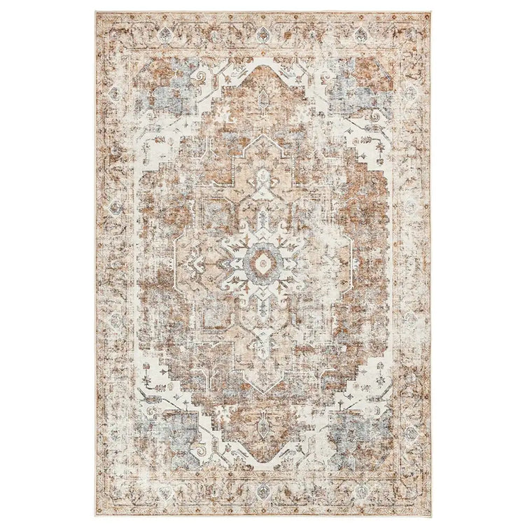 Mist-Toned Persian Bloom Rug - Jinchan Home