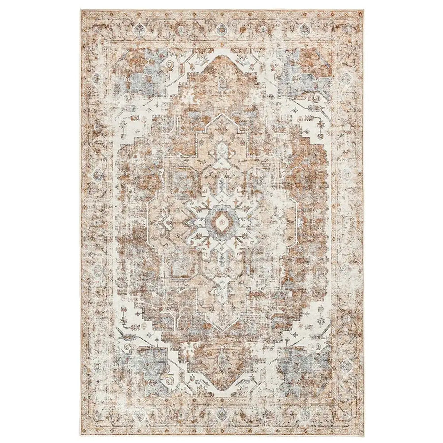 Mist-Toned Persian Bloom Rug - Jinchan Home