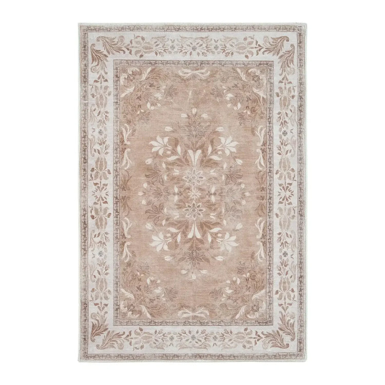 Soft Vintage Acanthus Floral Scrollwork Rug - Jinchan Home