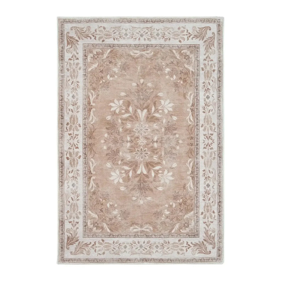 Soft Vintage Acanthus Floral Scrollwork Rug - Jinchan Home