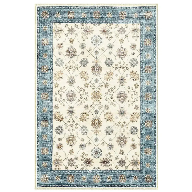 Vintage Floral Medallion Area Rug - Jinchan Home